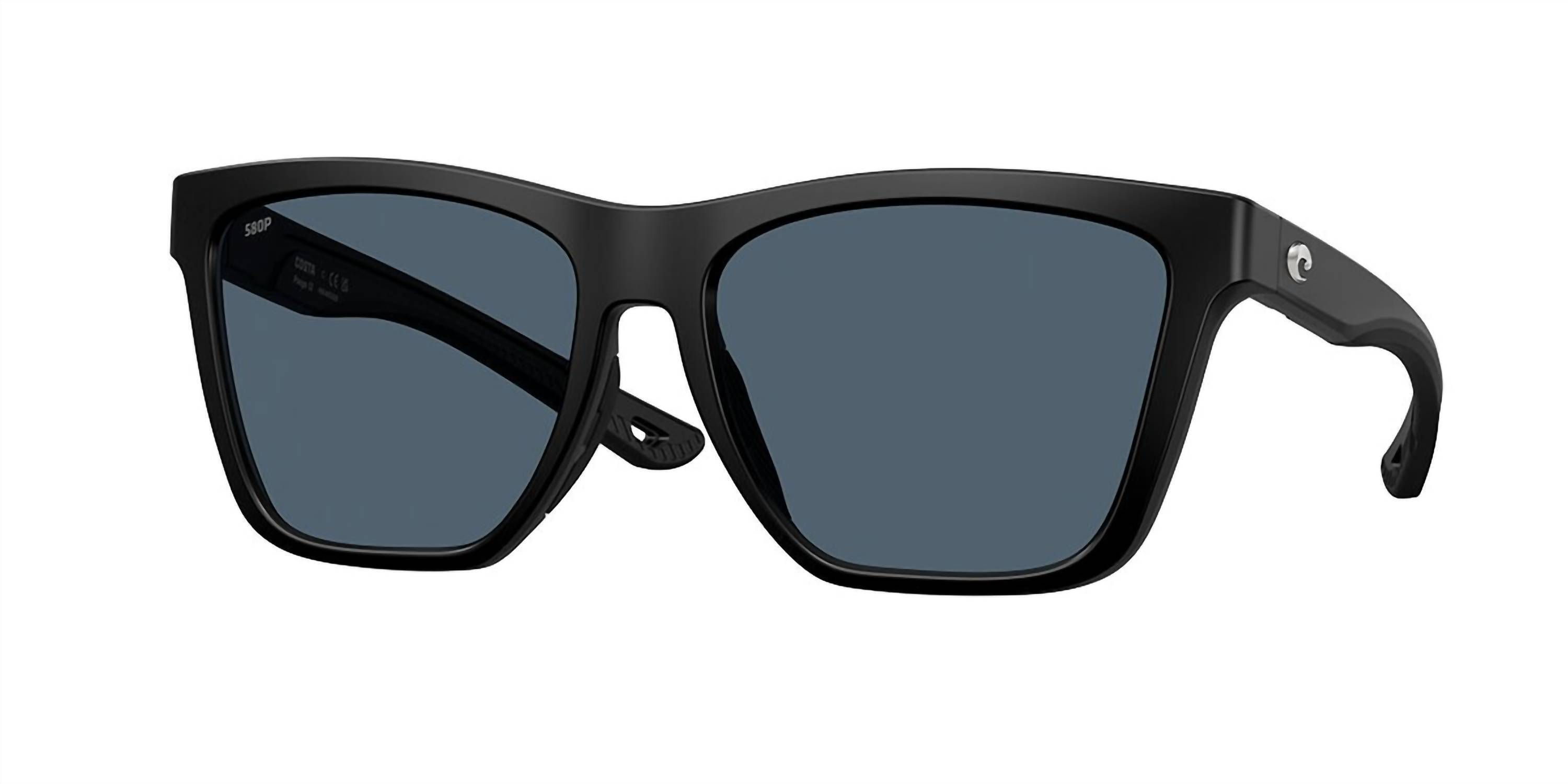 New Costa Del Mar Women's Panga Ii Sunglasses In Matte Black Gray 580p